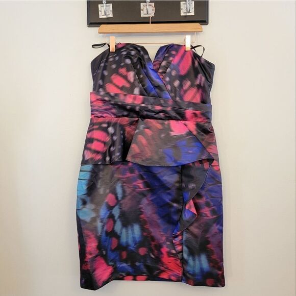 Parker Satin Strapless Barbicore Mini Dress - Picture 1 of 7